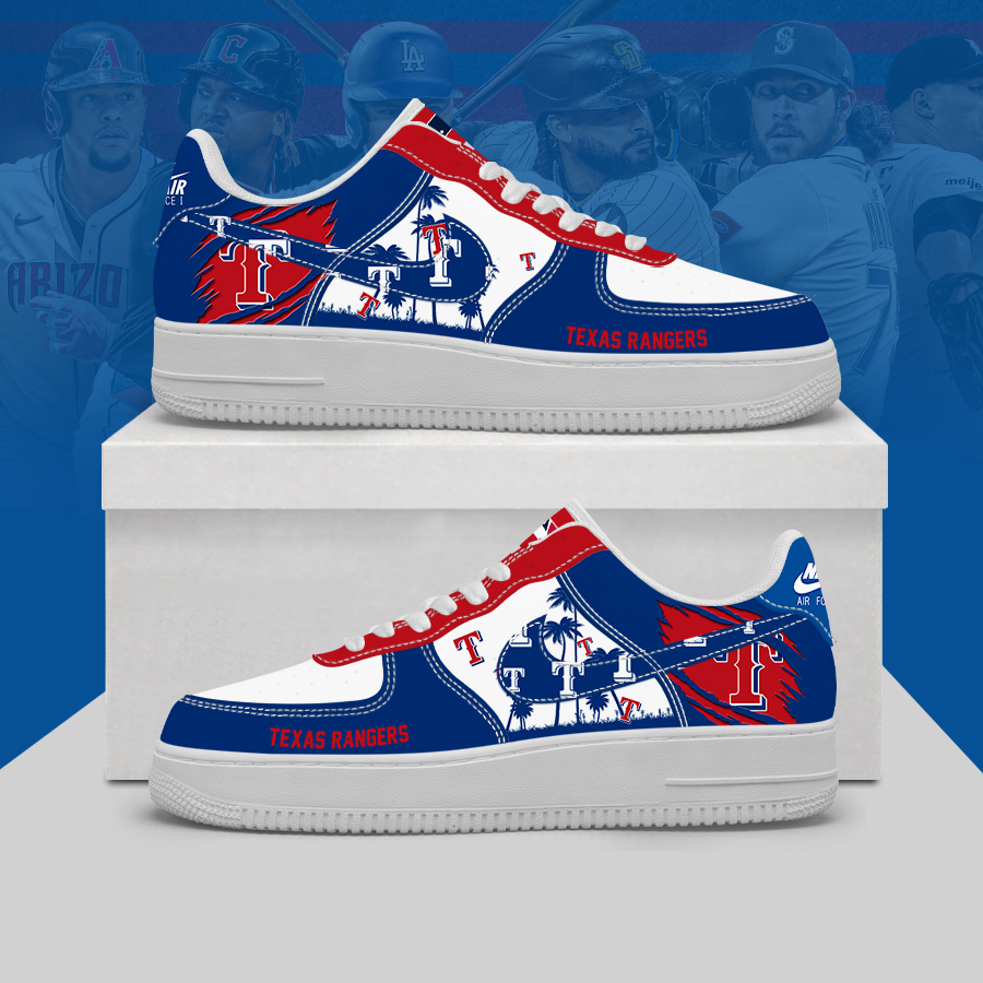 Limited Edition – Customized MLB Texas Rangers Af1 Shoes