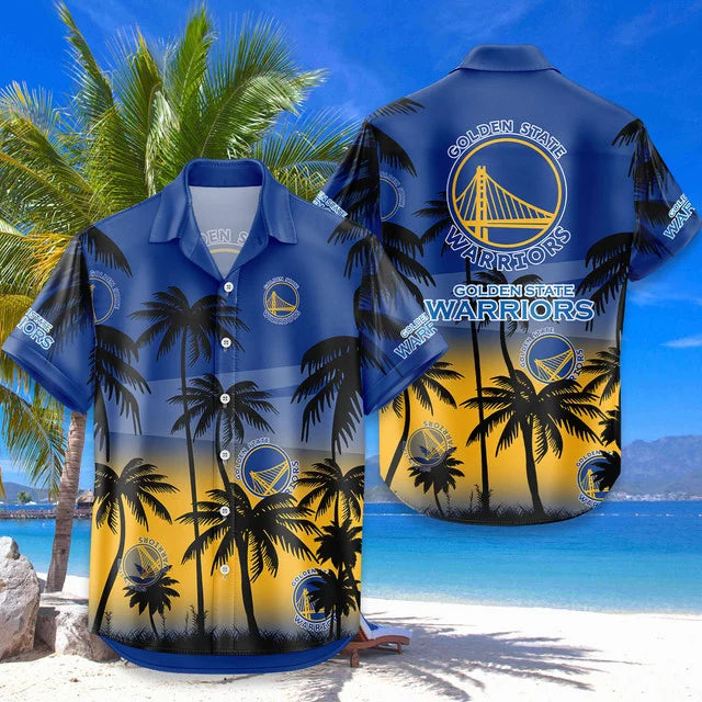 Limited Edition – Customized NBA Golden State Warriors Unisex Hawaiian Shirt & Shorts Set