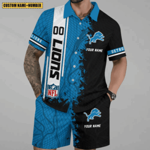 Limited Run – Customized NFL Detroit Lions Unisex Hawaiian Shirt & Shorts Set
