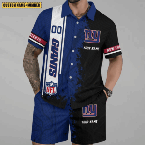 Limited Run – Customized NFL New York Giants Unisex Hawaiian Shirt & Shorts Set