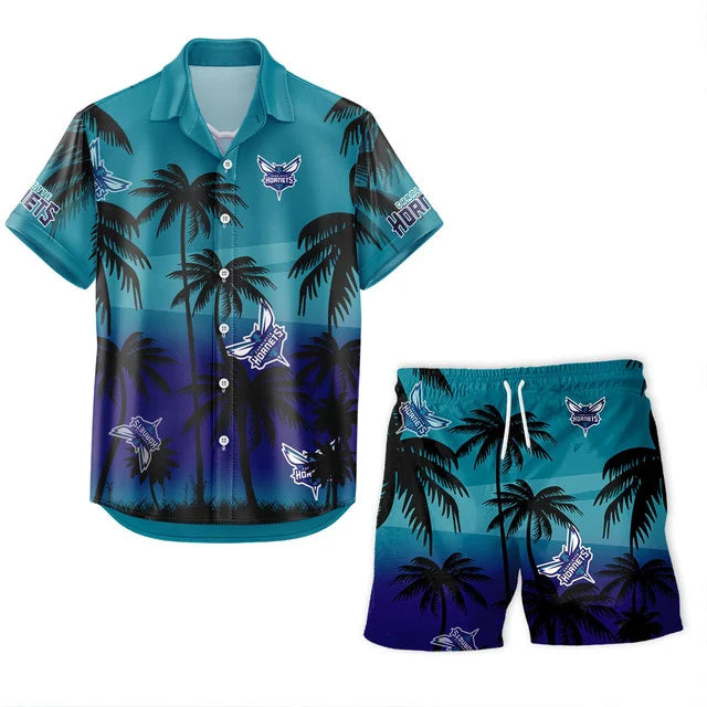 Limited Edition – Customized NBA Charlotte Hornets Unisex Hawaiian Shirt & Shorts Set - Image 2
