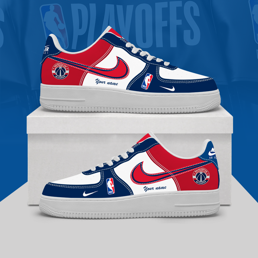 Limited Edition – Customized NBA Washington Wizards Af1 Shoes - Image 2