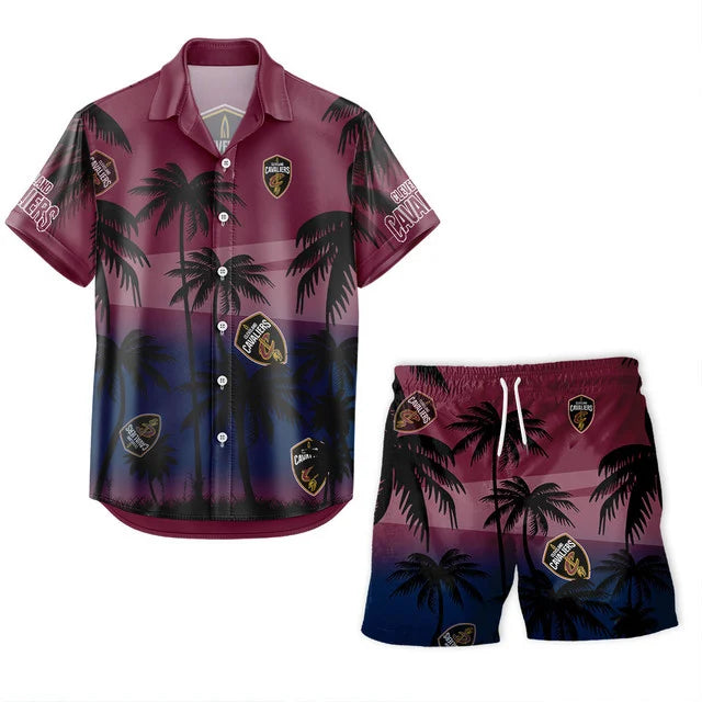 Limited Edition – Customized NBA Cleveland Cavaliers Unisex Hawaiian Shirt & Shorts Set - Image 2