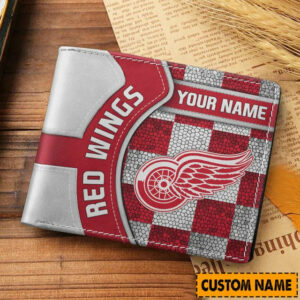 Limited Edition – Customized NHL Detroit Red Wings Leather Wallet