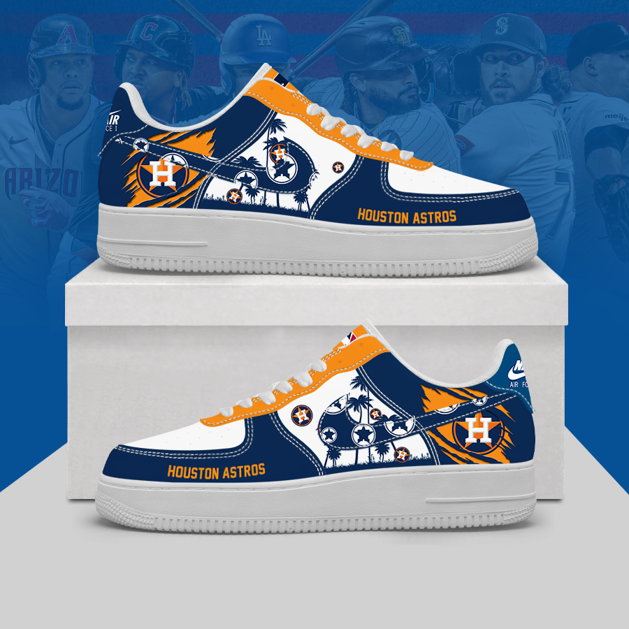 Limited Edition – Customized MLB Houston Astros Af1 Shoes