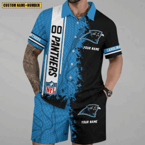 Limited Run – Customized NFL Carolina Panthers Unisex Hawaiian Shirt & Shorts Set