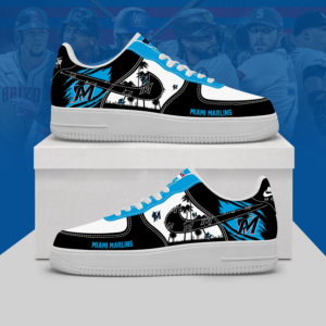 Limited Edition – Customized MLB Miami Marlins Af1 Shoes