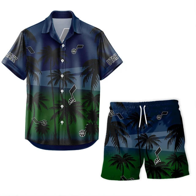 Limited Edition – Customized NBA Utah Jazz Unisex Hawaiian Shirt & Shorts Set - Image 2