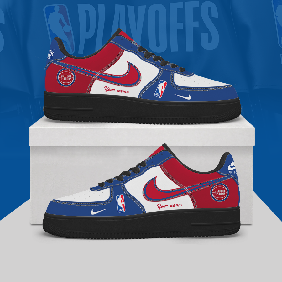 Limited Edition – Customized NBA Detroit Pistons Af1 Shoes