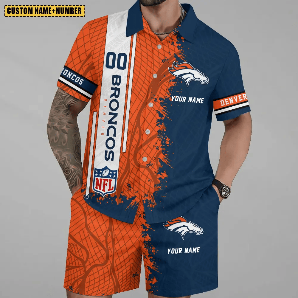 Limited Run – Customized NFL Denver Broncos Unisex Hawaiian Shirt & Shorts Set