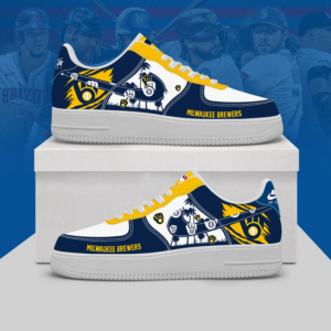Limited Edition – Customized MLB Milwaukee Brewers Af1 Shoes