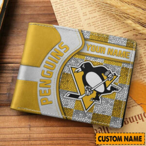 Limited Edition – Customized NHL Pittsburgh Penguins Leather Wallet