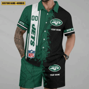 Limited Run – Customized NFL Nyj New York Jets Unisex Hawaiian Shirt & Shorts Set
