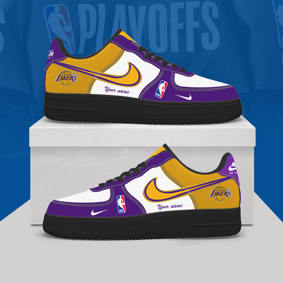 Limited Edition – Customized NBA Los Angeles Lakers Af1 Shoes