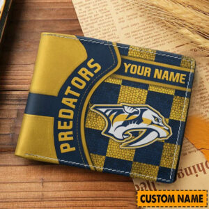 Limited Edition – Customized NHL Nashville Predators Leather Wallet