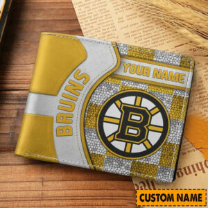 Limited Edition – Customized NHL Boston Bruins Leather Wallet