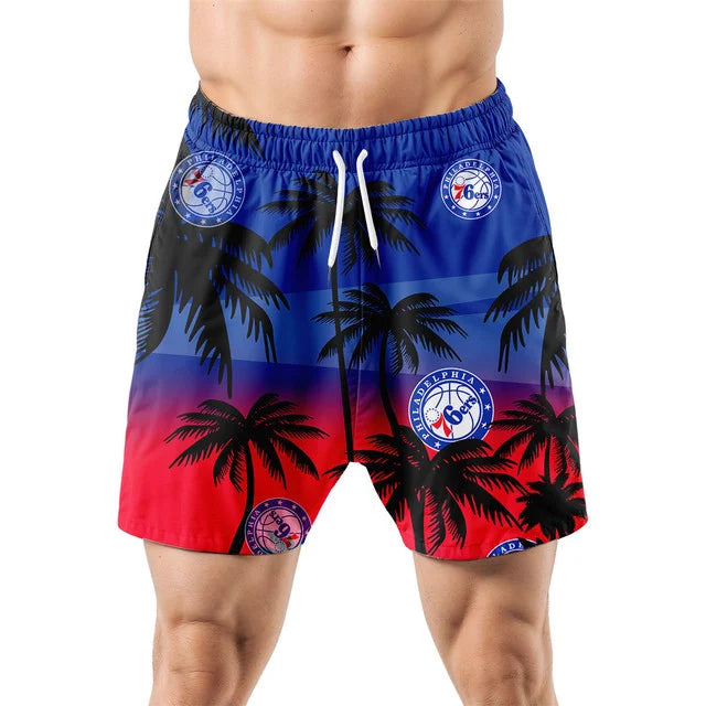 Limited Edition – Customized NBA Philadelphia 76Ers Unisex Hawaiian Shirt & Shorts Set - Image 5