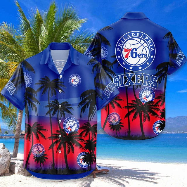 Limited Edition – Customized NBA Philadelphia 76Ers Unisex Hawaiian Shirt & Shorts Set