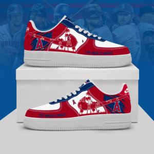 Limited Edition – Customized MLB Los Angeles Angels Af1 Shoes
