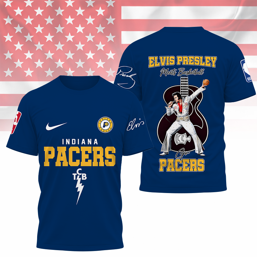 Limited Edition – Customized NBA Indiana Pacers x Elvis Presley T-Shirt