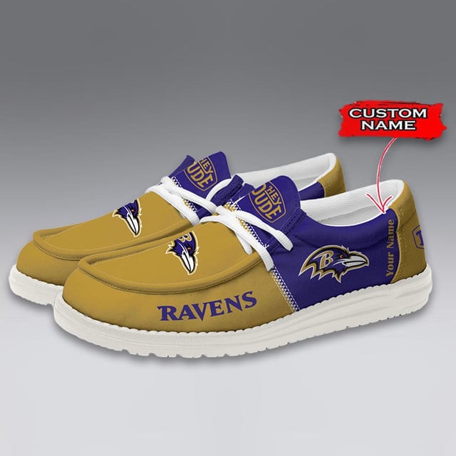 Limited Edition – Customized NFL Baltimore Ravens Loafer Shoes - Image 2