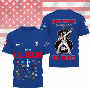 Limited Edition – Customized NBA All Teams x Elvis Presley T-Shirt