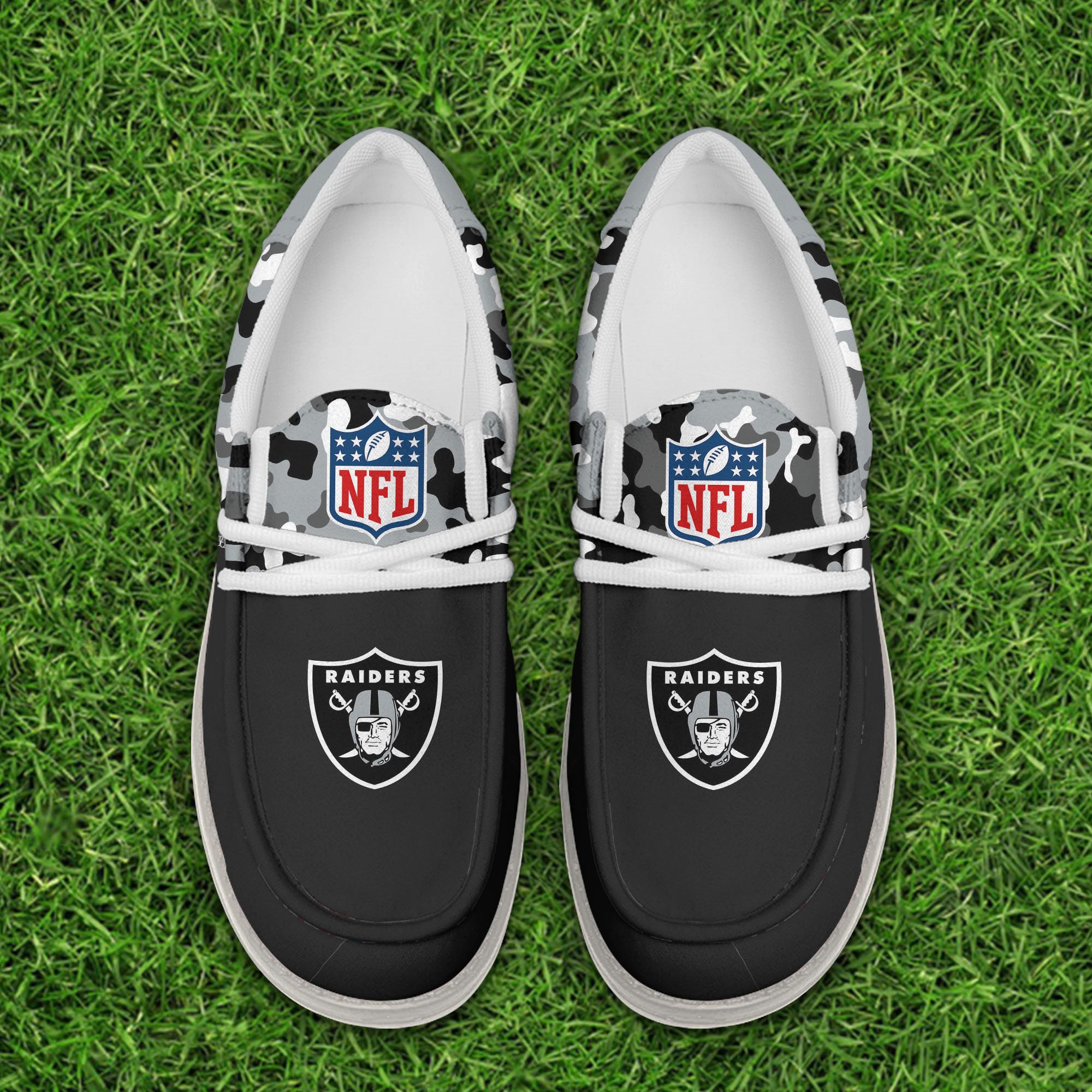 Limited Edition – Customized NFL Las Vegas Raiders Loafer Shoes - Image 3