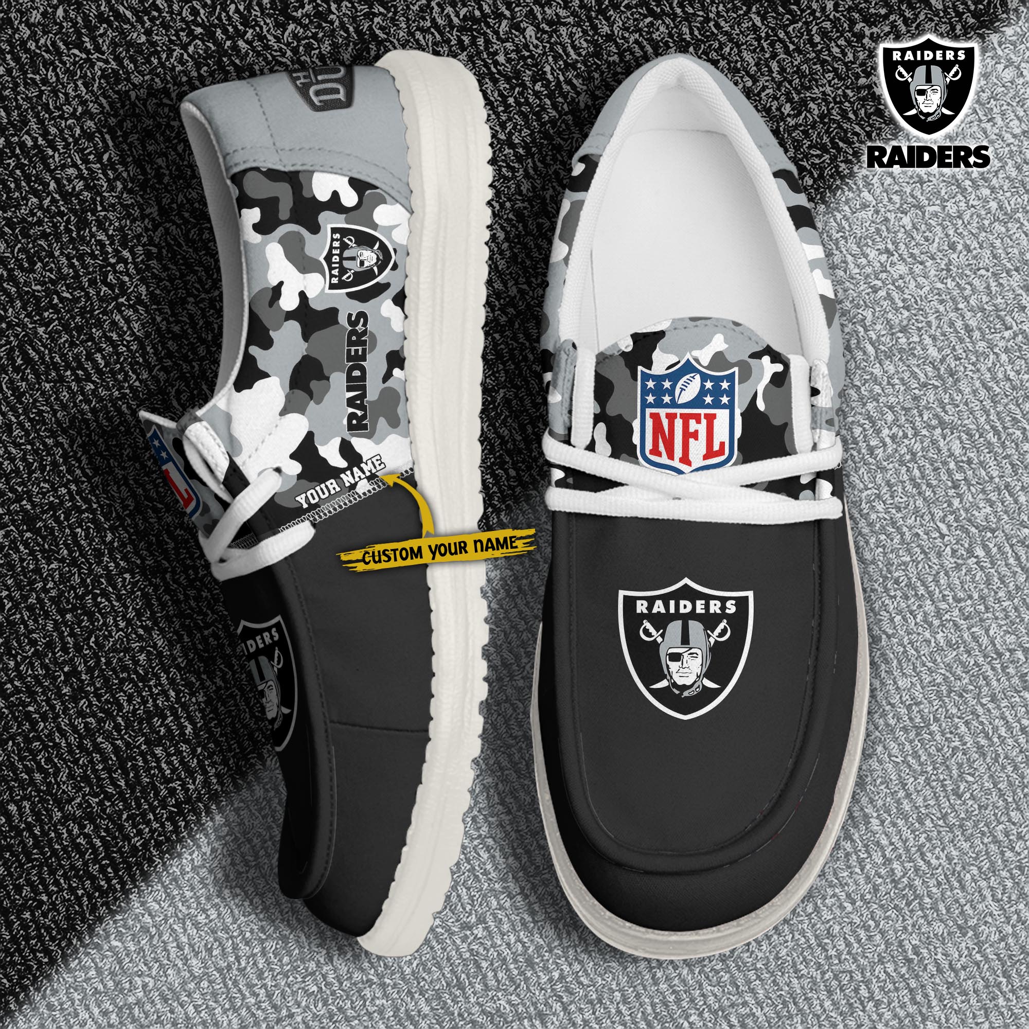 Limited Edition – Customized NFL Las Vegas Raiders Loafer Shoes