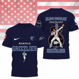 Limited Edition – Customized NBA Memphis Grizzlies x Elvis Presley T-Shirt
