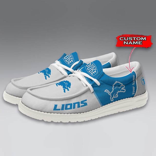 Limited Edition – Customized NFL Detroit Lions Loafer Shoes - Image 2