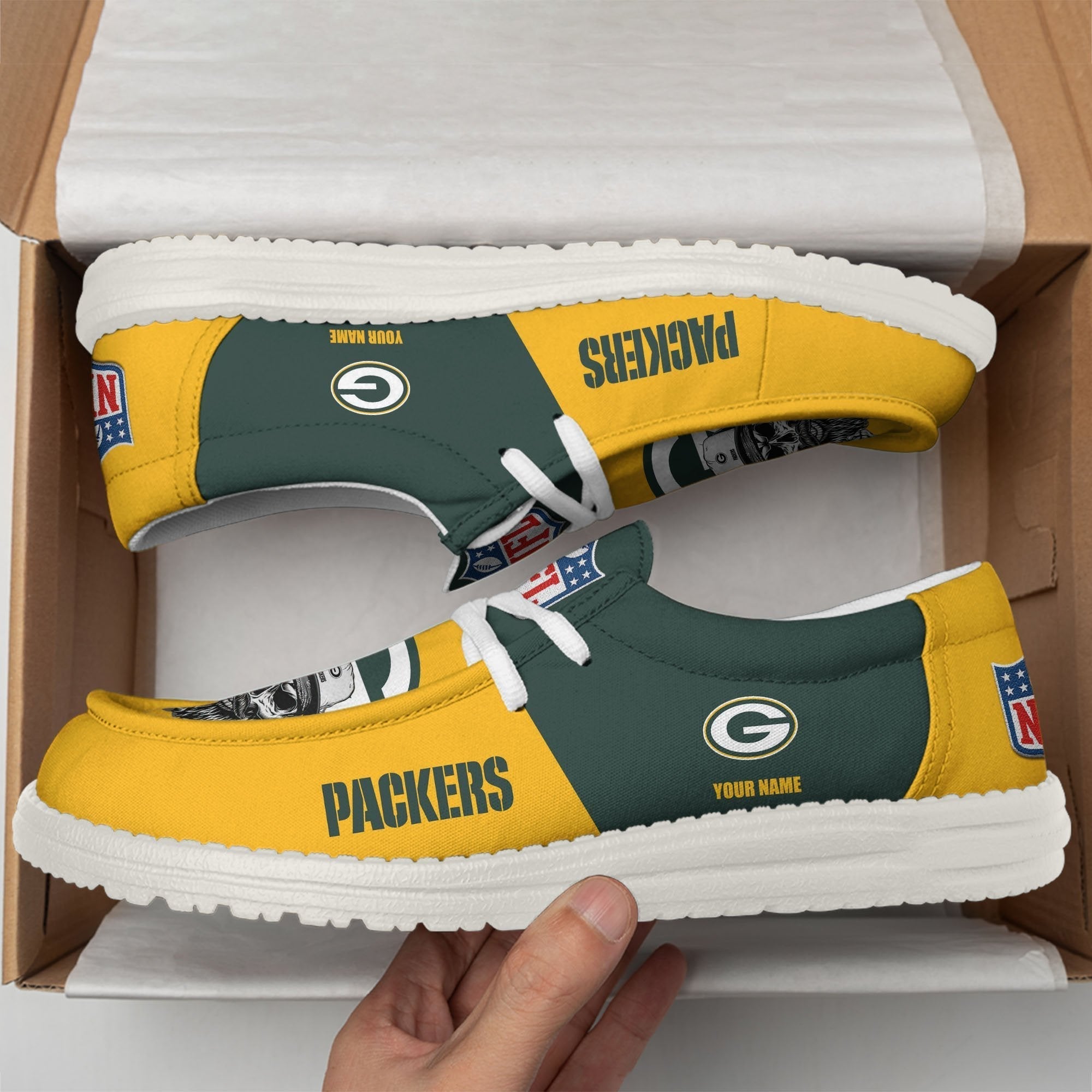 Limited Edition – Customized NFL Green Bay Packers Loafer Shoes - Image 2