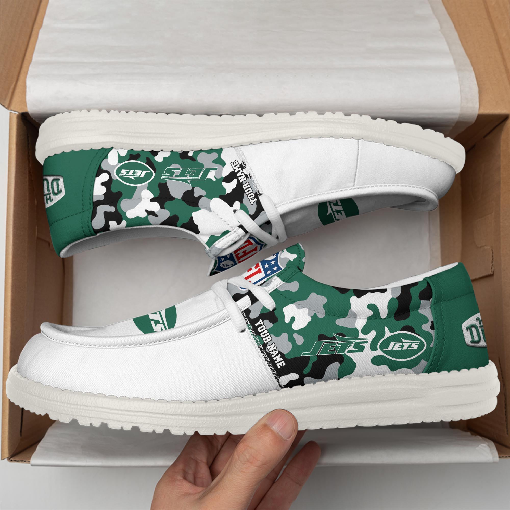 Limited Edition – Customized NFL Nyj New York Jets Loafer Shoes - Image 2