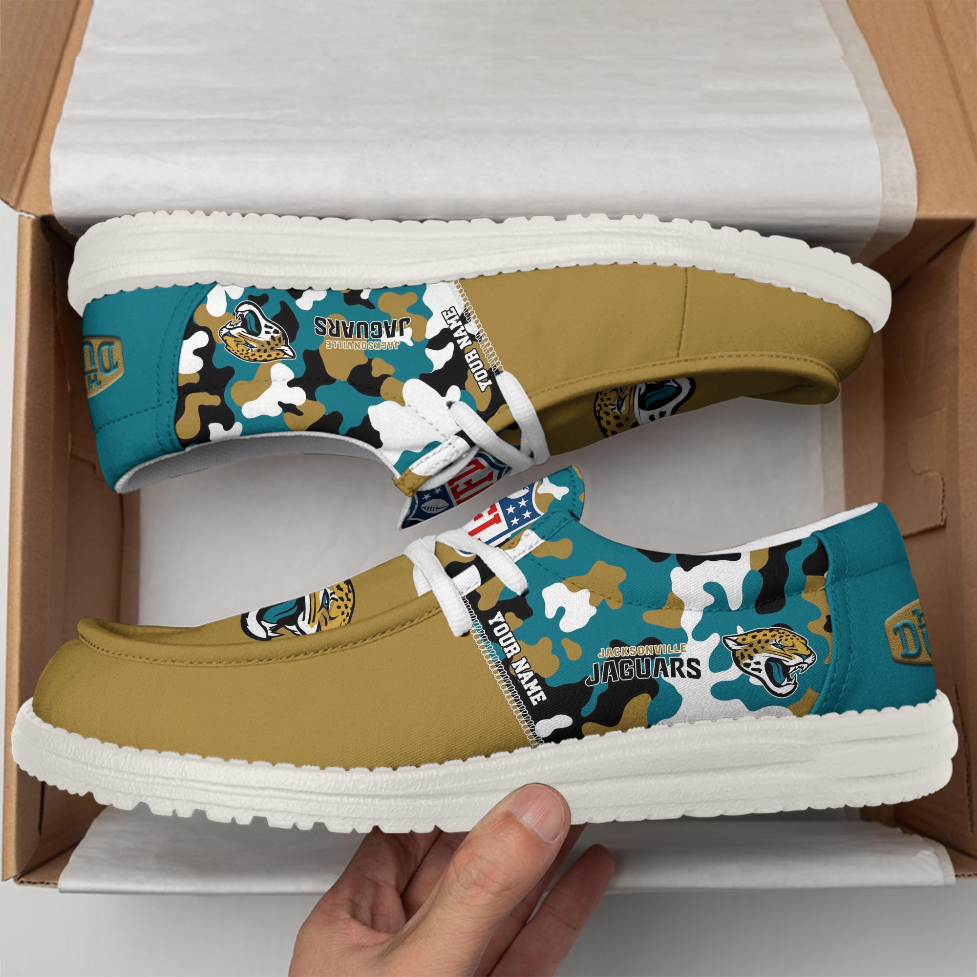 Limited Edition – Customized NFL Jacksonville Jaguars Loafer Shoes - Image 2
