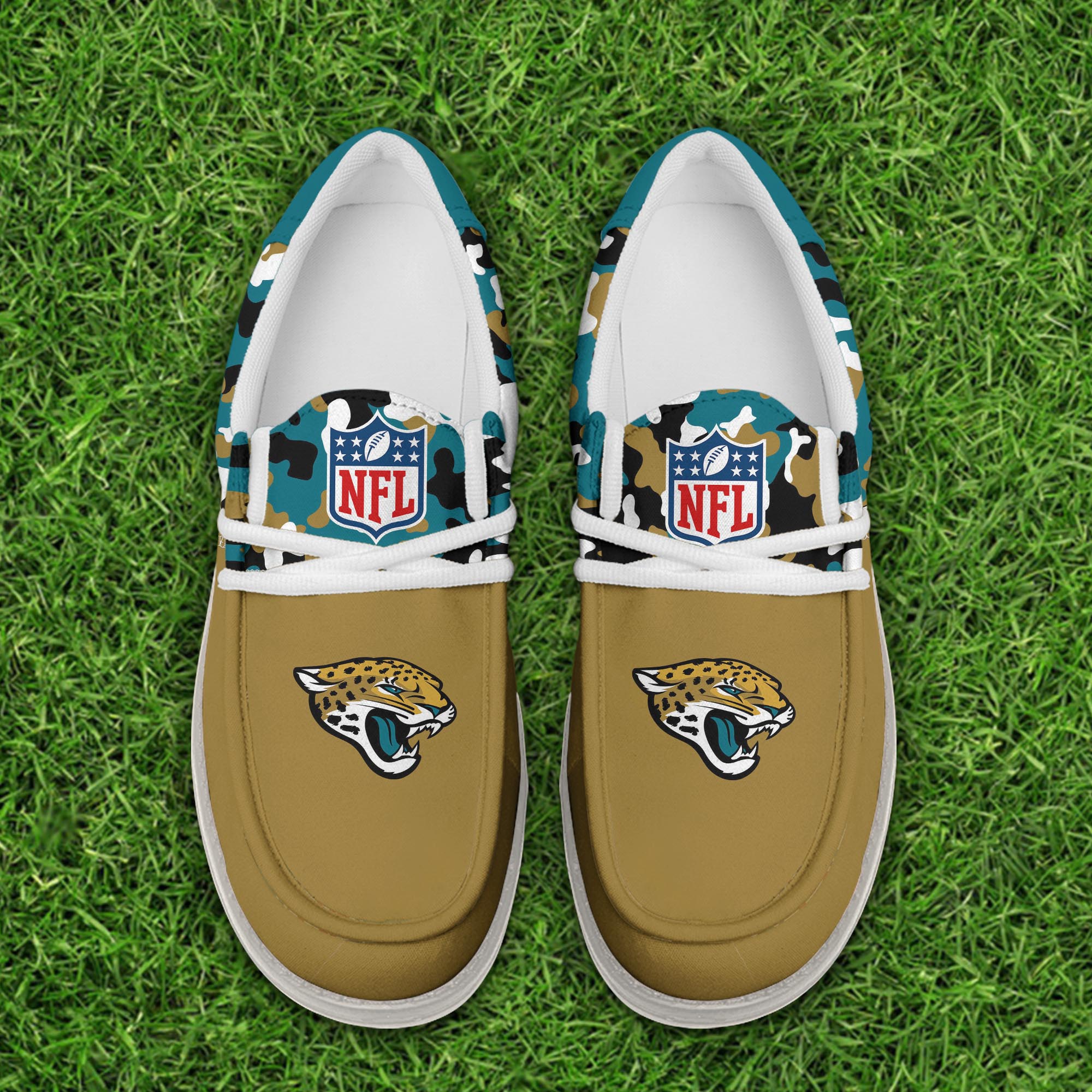 Limited Edition – Customized NFL Jacksonville Jaguars Loafer Shoes - Image 3