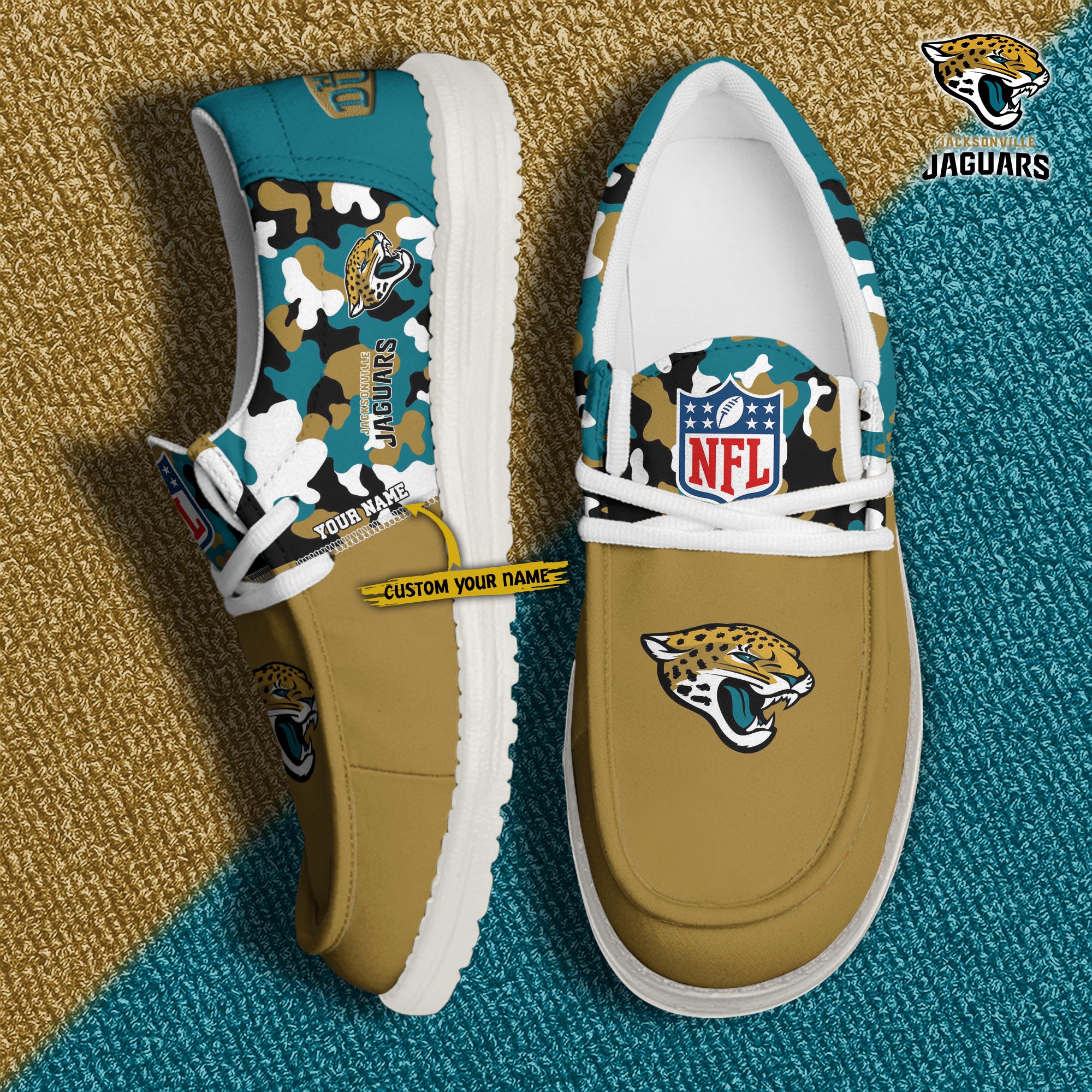 Limited Edition – Customized NFL Jacksonville Jaguars Loafer Shoes