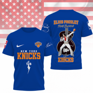 Limited Edition – Customized NBA New York Knicks x Elvis Presley T-Shirt