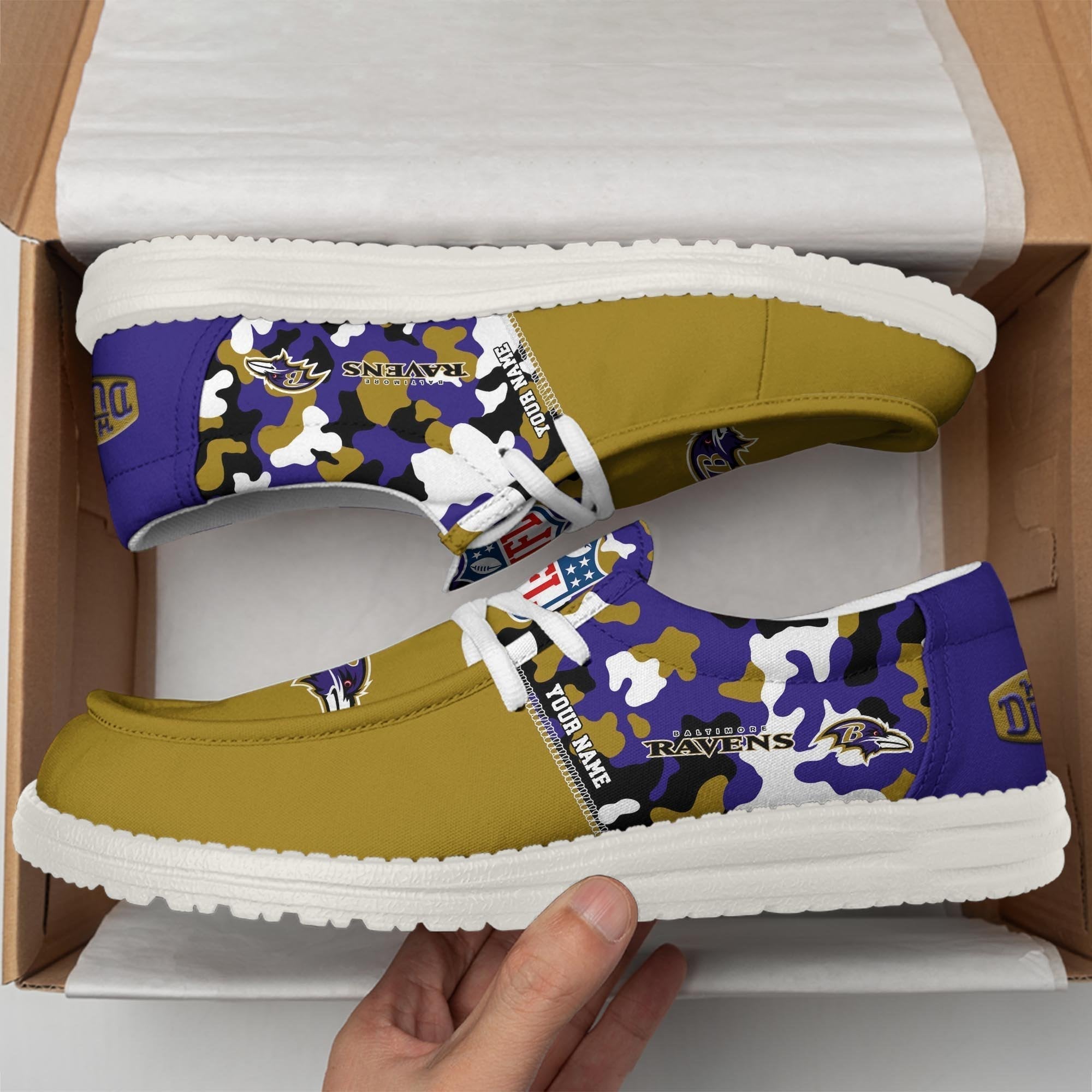 Limited Edition – Customized NFL Baltimore Ravens Loafer Shoes - Image 2