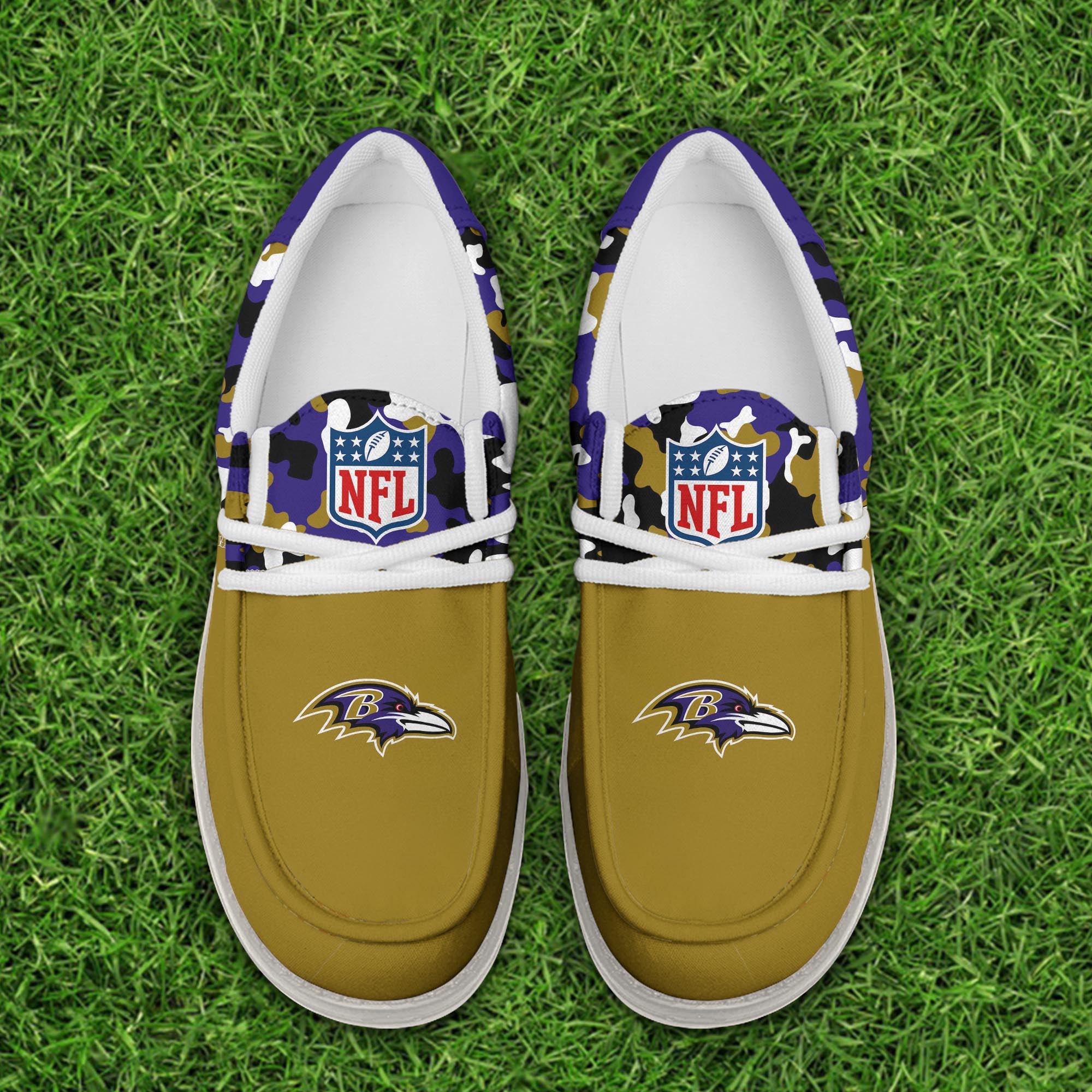 Limited Edition – Customized NFL Baltimore Ravens Loafer Shoes - Image 3