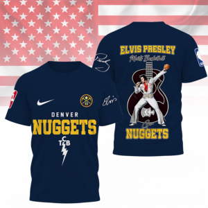 Limited Edition – Customized NBA Denver Nuggets x Elvis Presley T-Shirt