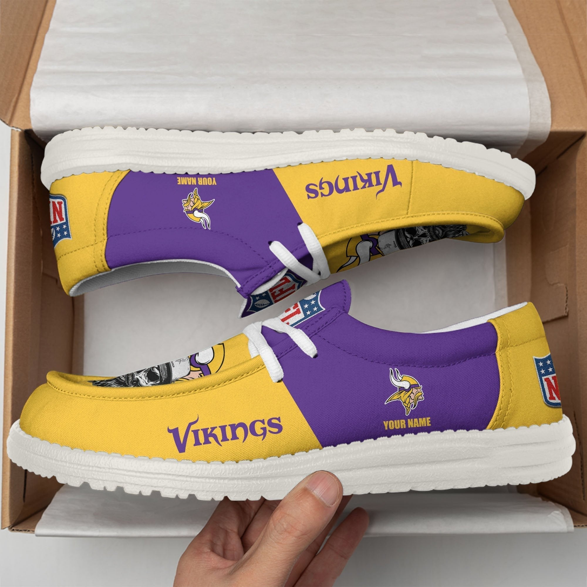 Limited Edition – Customized NFL Minnesota Vikings Loafer Shoes - Image 2