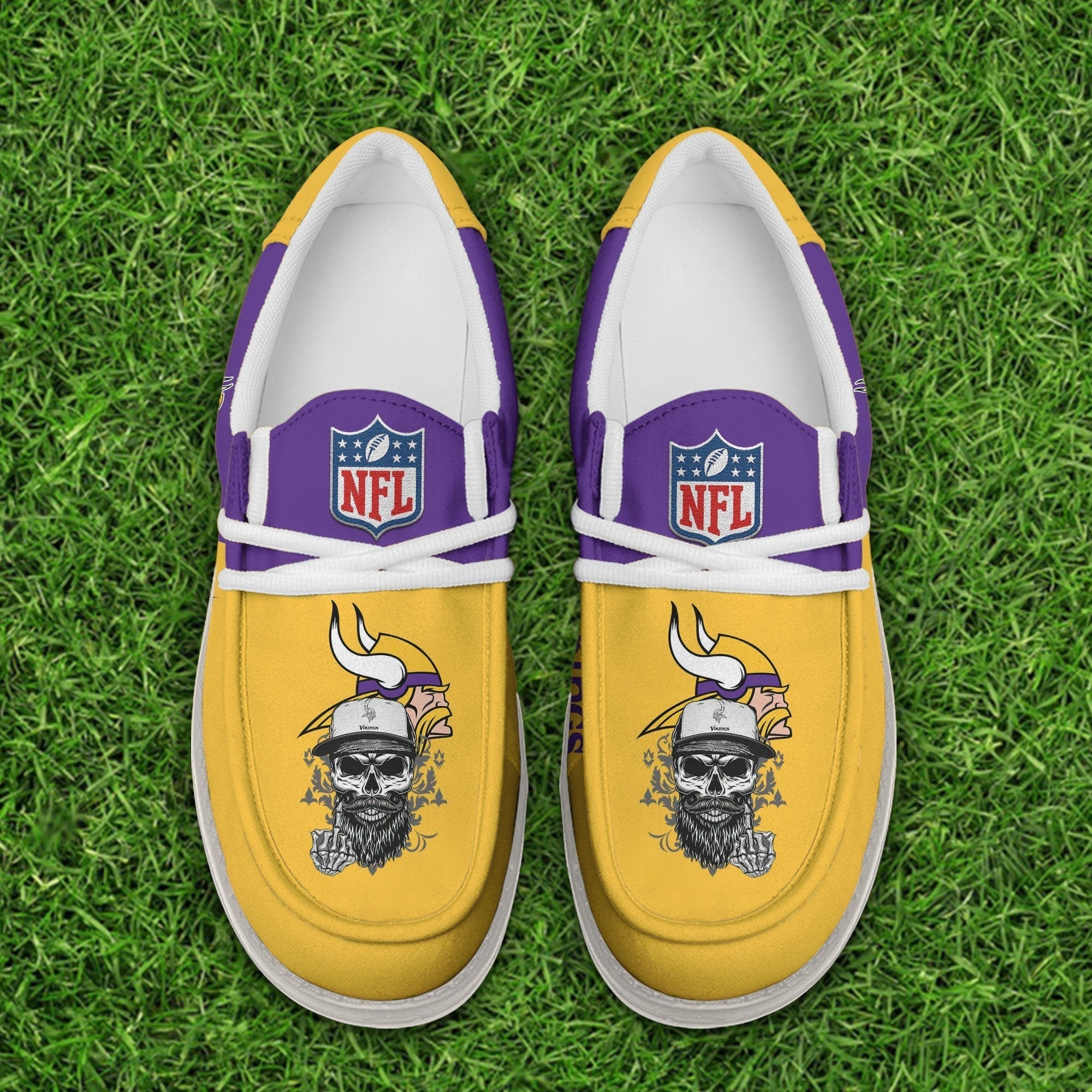 Limited Edition – Customized NFL Minnesota Vikings Loafer Shoes - Image 3