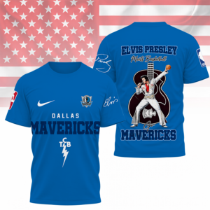 Limited Edition – Customized NBA Dallas Mavericks x Elvis Presley T-Shirt
