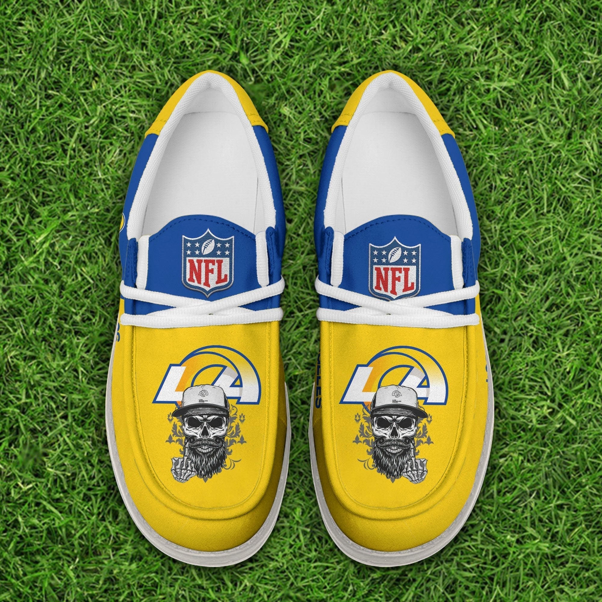 Limited Edition – Customized NFL Los Angeles Rams Loafer Shoes - Image 3
