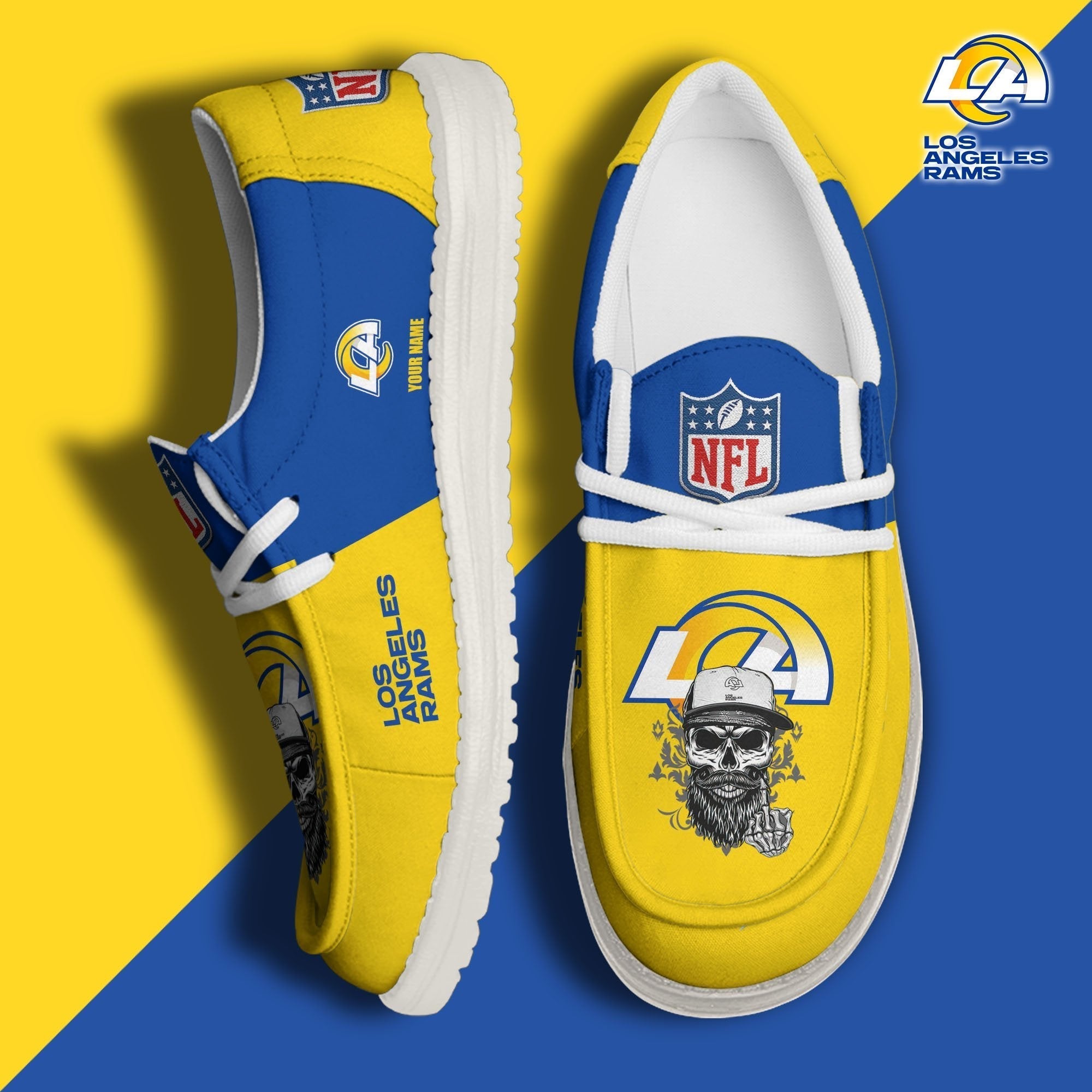 Limited Edition – Customized NFL Los Angeles Rams Loafer Shoes