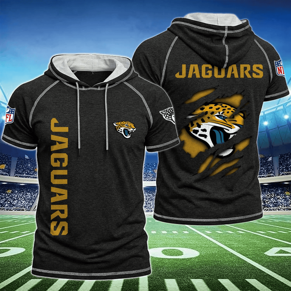 Limited Edition – Customized NFL Jacksonville Jaguars Short Sleeve Hoodie