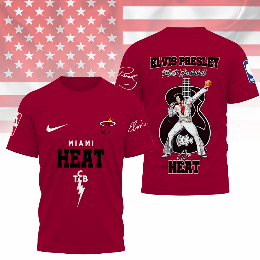 Limited Edition – Customized NBA Miami Heat x Elvis Presley T-Shirt