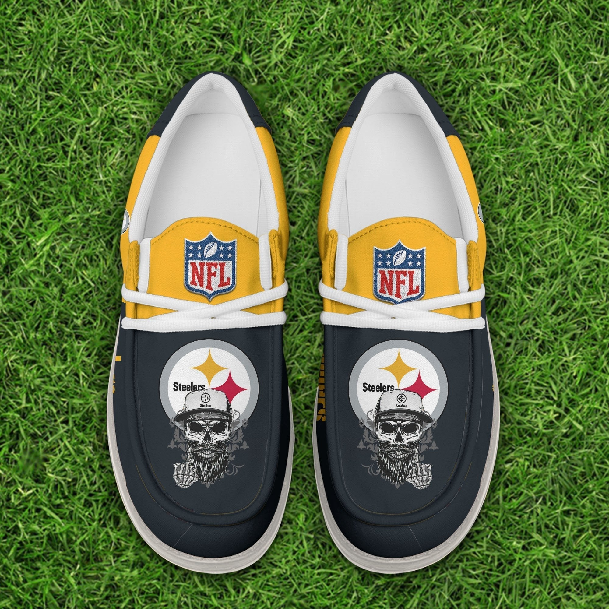 Limited Edition – Customized NFL Pittsburgh Steelers Loafer Shoes - Image 3