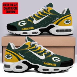 Limited Edition – Customized NFL Green Bay Packers Air Max Plus Sneakers