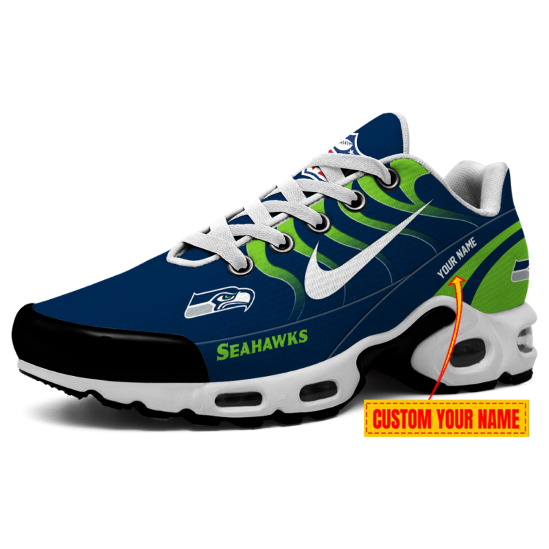 Limited Edition – Customized NFL Seattle Seahawks Air Max Plus Sneakers - Image 2