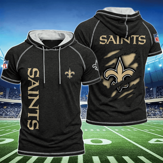 Limited Edition – Customized NFL New Orleans Saints Short Sleeve Hoodie